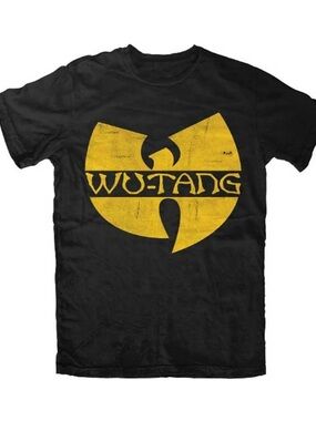 Wu-Tang Logo Short Sleeve Tee in Black and Yellow